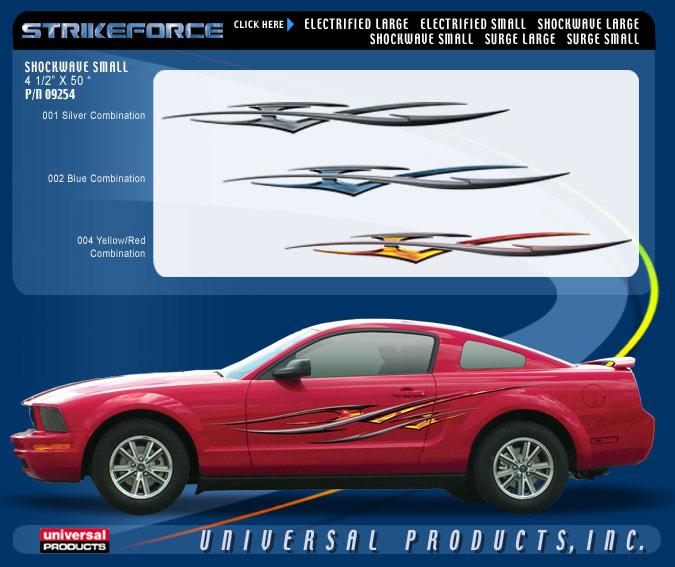 Universal products sm. shockwave car or truck graphic kit