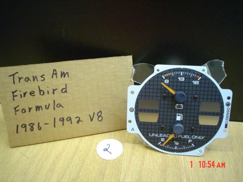 1989 firebird formula v8 volt meter / fuel gauge trans am 1986-1992