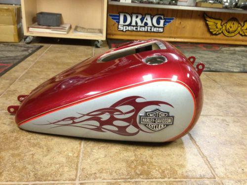 Stock oem harley davidson maroon silver gas fuel tank dyna fuel injected fxdi