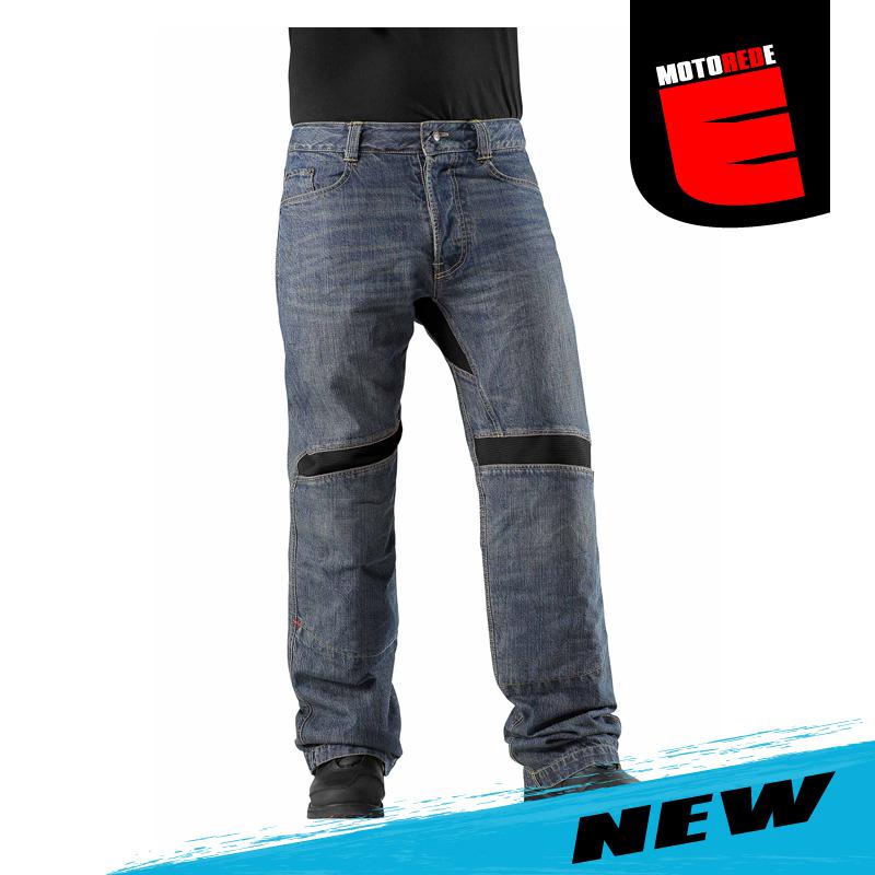 Icon victory denim jeans motorcycle street pants blue black us 38 / euro 54