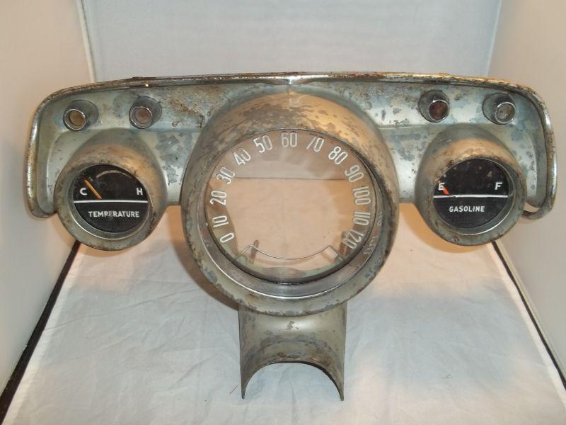 1957 chevrolet chevy dash unit temp unit gasoline unit  speedometer rare