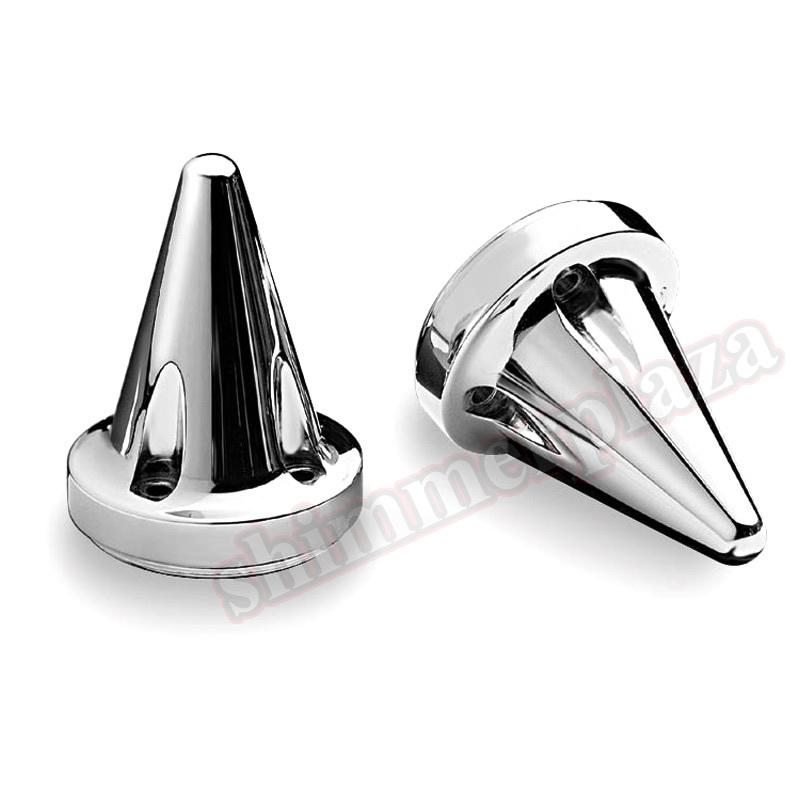 2x stiletto spiked grip bar end caps for kuryakyn harley iso motorcycle