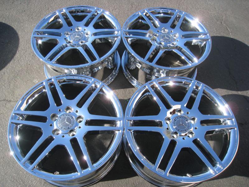 17" mercedes c350 amg factory oem chrome wheels e350 e500 e550 c300 s500 19 20