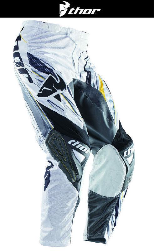 Thor phase vented wired gray white black sizes 28-44 dirt bike pants motocross