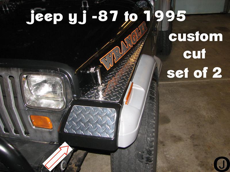 Jeep yj diamond plate front fender covers