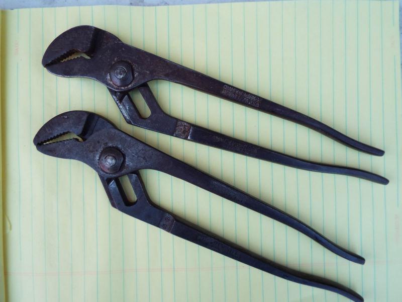Channel-lock vintage joint pliers no. 420 lot of 2  meadville, pa. usa