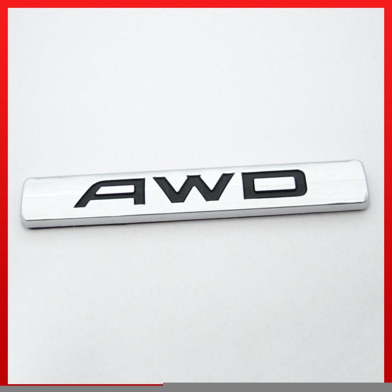 Black large awd trunk badge fender decal door logo all wheel drive 4wd toyota