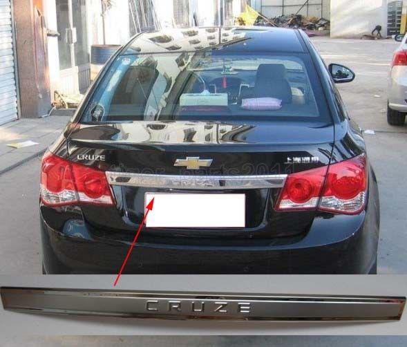 For chevrolet chevy cruze 2010 2011 up stainless steel rear trunk lid cover trim