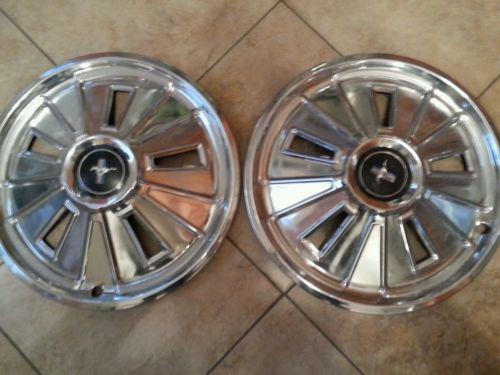 1966 ford mustang hubcaps  wheelcovers  center caps vintage pair of 2