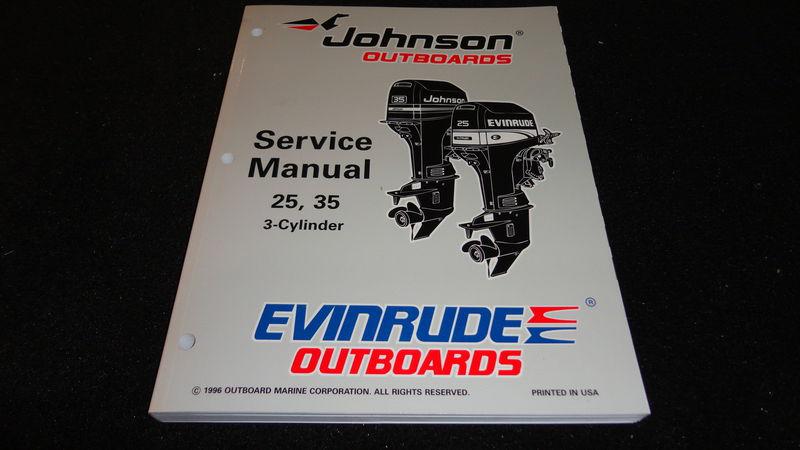 Used 1997 johnson evinrude service manual 25,35, 3 cylinder #507264 outboard