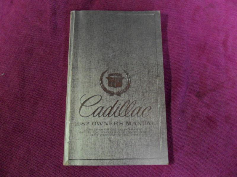 1982 cadillac deville  owners manual