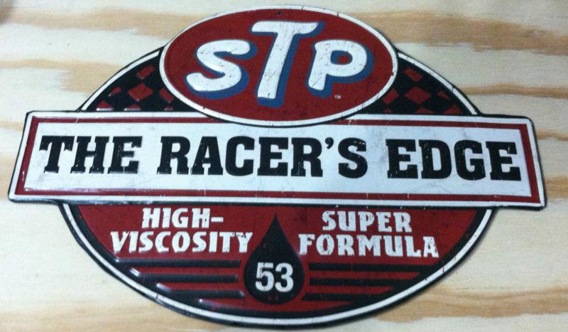 Stp the racer's edge high-viscosity super formula 53 metal sign man cave garage!