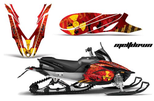 Yamaha apex graphic kit amr racing snowmobile sled wrap decal 12-13 meltdown red