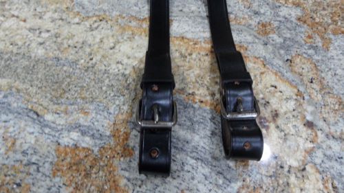 Porsche 356 coupe interior rear back seat black leather luggage belts straps