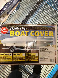 Taylor made offshore fishing boat cover,21.5&#039;-22.4&#039;l-102&#034;beam-outboard,grey poly