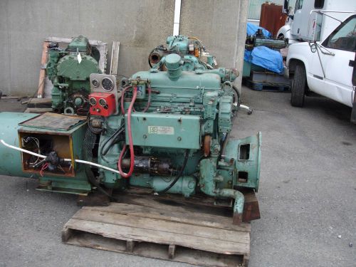 4-71 rc detroit diesel, 40 kw 1200 rpm marine gen set, w/front pto