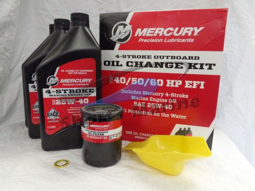 Oem mercury marine 4-stroke 40/50/60hp efi outboard oil change kit 8m0081916