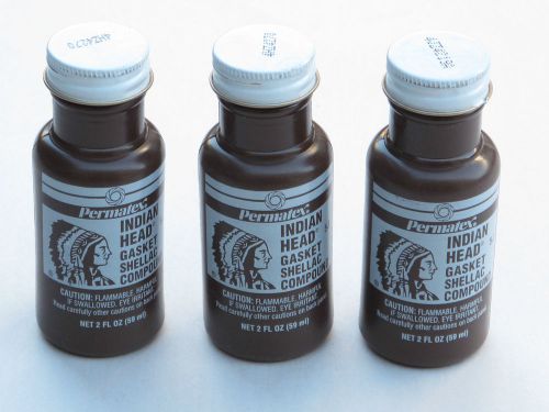 3- bottle permatex indian head gasket shellac compound 20539
