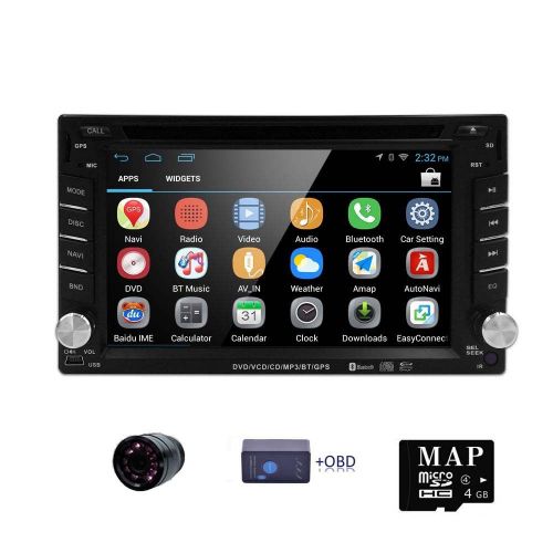Android4.4 3g wifi 6.2&#034;double 2din car radio stereo dvd player gps navi+camera