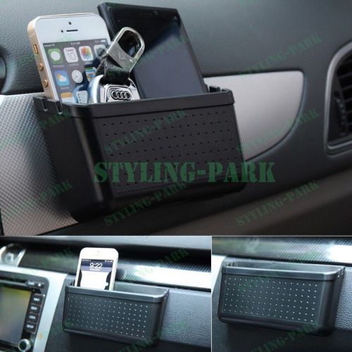 Car suv auto mobile cell phone charging hole pouch garbage storage box container