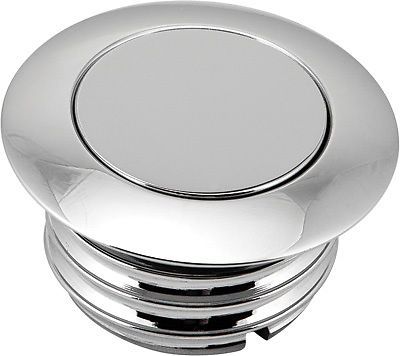 Harddrive pop-up screw in smooth vented gas cap chrome 03-0329-a
