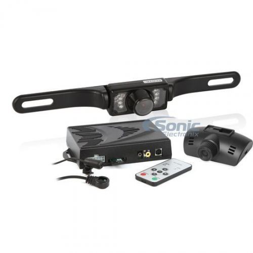 Crimestopper dash cam dvr, rearview backup camera &amp; in car blackbox interface