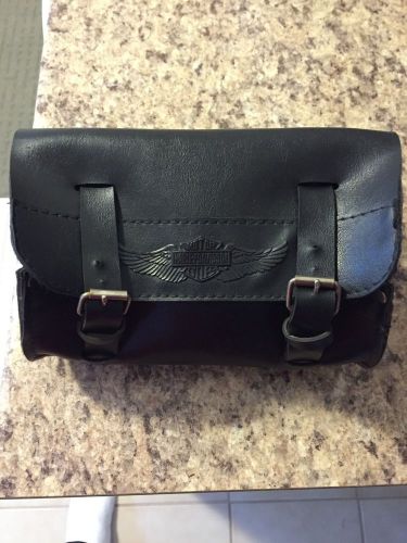 Harley davidson original handlebar bag, leather, universal fit