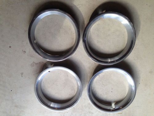 3 vintage ford 14&#034; wheel beauty rings &amp; 1 unknown ring