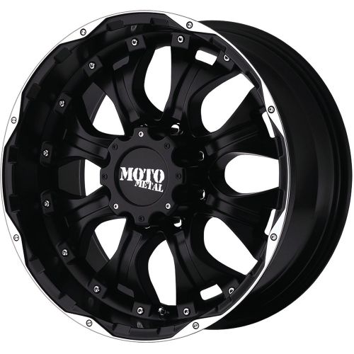 Mo95989080712 18x9 8x6.5 (8x165.1) wheels rims black -12 offset alloy 8 spoke