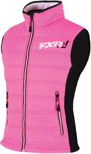 Fxr womens fuchsia/black block heater insulated vest -sizes 4 -6- 8- 10 - 12-new