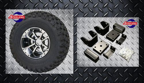 Ezgo txt gas golf cart 4&#034; block lift kit + 10&#034;x7&#034; wheels and 22&#034; at tires