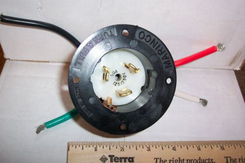 50 amp marinco cs6375 50a 4 wire 3p male flanged inlet new