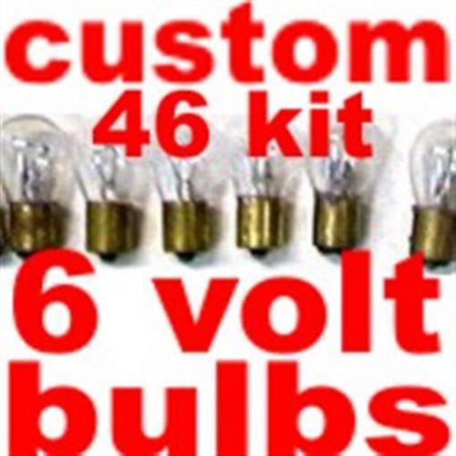 46 bulb &amp; fuse 6 volt kit cadillac, oldsmobile 1943 - 1951 6v light bulb kit