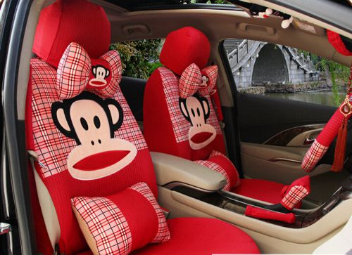 Red grid high-grade universal four season cartoon car seat cover car-covers 22ps