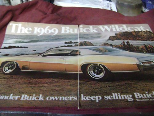 1969 buick wildcat  magazine ad /poster  20.5 x 13.5 &#034;