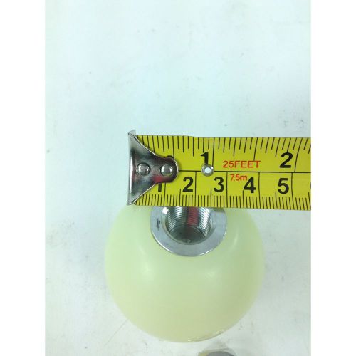 White billiard style ball custom shift knob 2 inch diameter not used no reserve