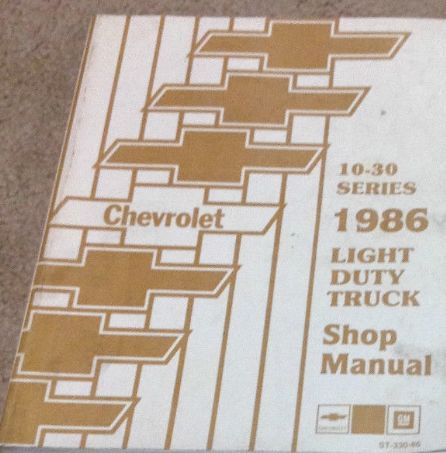 1986 chevrolet gmc truck van blazer suburban chassis shop service repair manual