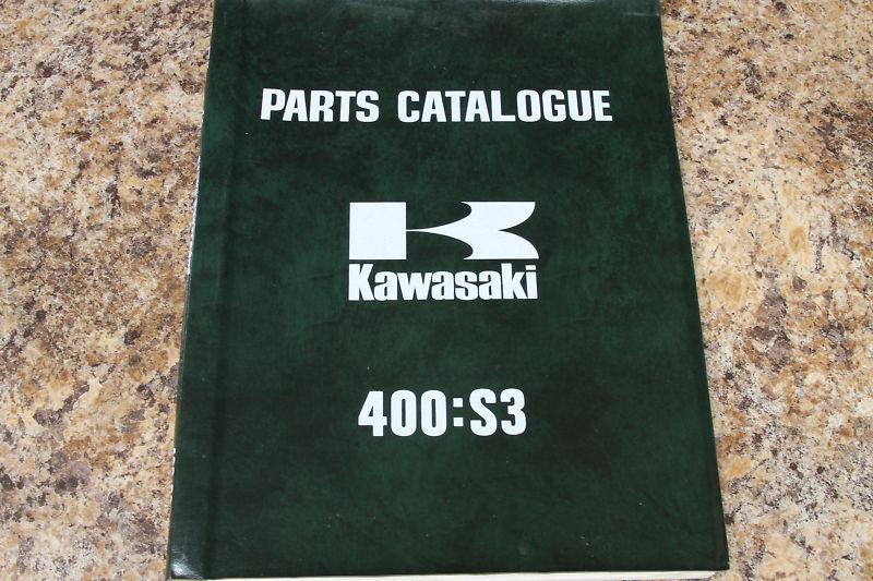 Kawasaki s3 400 parts maunal / original-not a reproduction - extremely rare
