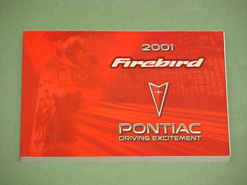 2001 new firebird trans am original t/a ta owners manual service 01 pontiac fuse