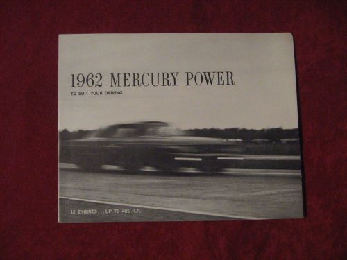 Nos 1962 mercury comet monterey s55 montclair power engine brochure booklet old