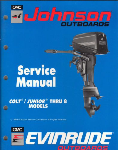1990 johnson evinrude outboard colt/junior- 8 hp service manual p/n 507870 (192)
