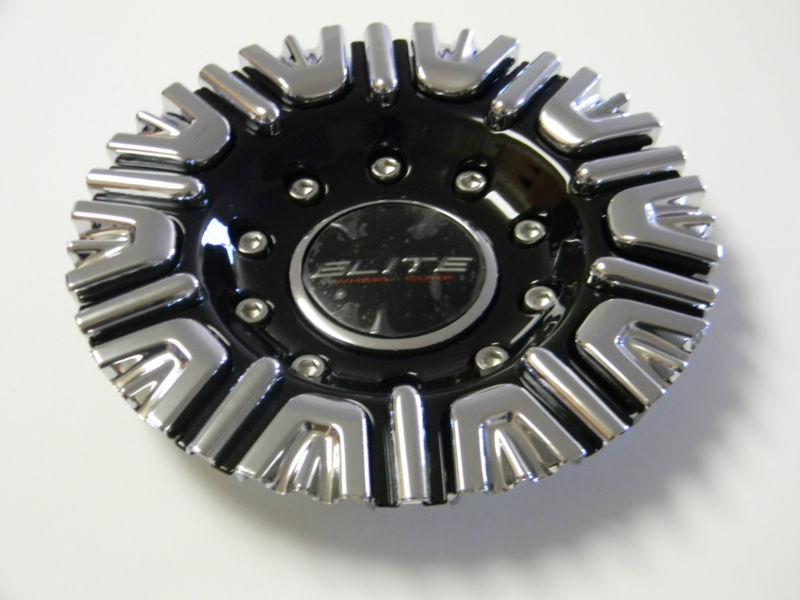 Elite wheels black chrome custom wheel center cap hubcap part# 5690-15 (1)