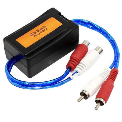 Jc-302 car auto vehicle rca male to female cable audio noise filter adapter swtg