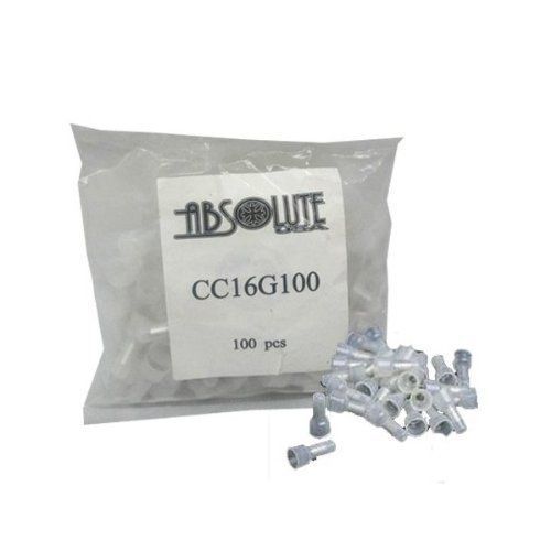 Absolute cc16g100 crimp caps 100 pcs. for many different types of car audio
