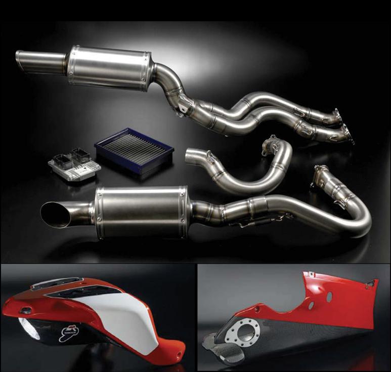 Ducati desmosedici titanium racing exhaust kit rosso 96451908b