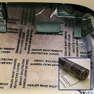 Adhesive floor mats, dealer must remove 3 mil 19 x 19 x 600 ft