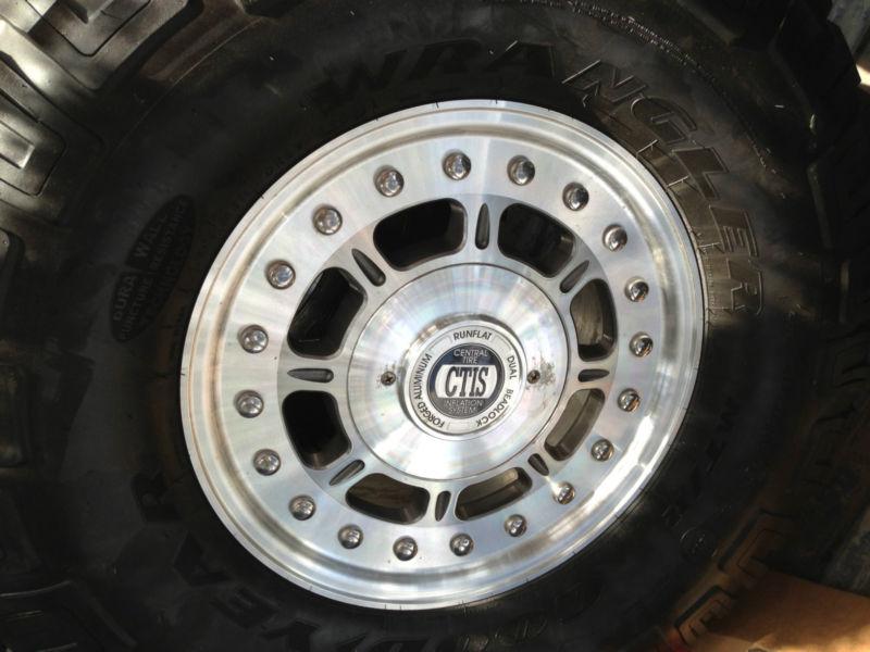 Hummer h1 oem 2 piece 17inch hutchinson wheels & tires + ctis