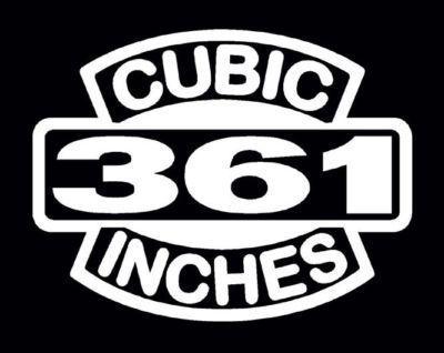 2 v8 361 cubic inches engine decal set 361 ci emblem stickers