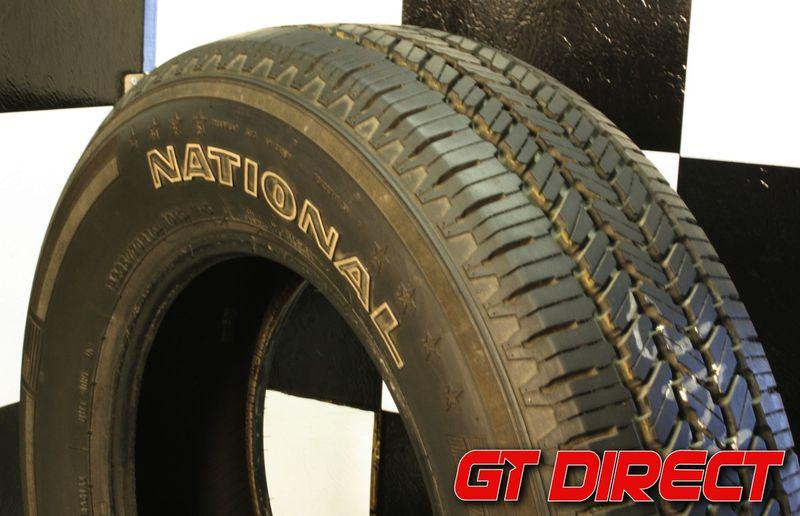 (1) nice 225 70 16 national anthem tire 12/32"; p225/70r16 patch free (s022)