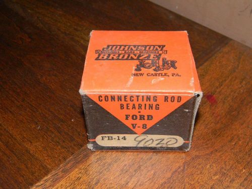 Nos bronze johnson connection rod bearing x1 fb14 9020cs fits: 32- 34 ford 221